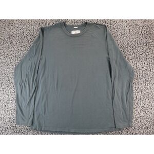 Reigning Champ Mens XL TG Long Sleeve Crew Neck T Shirt Gray Cotton Blend